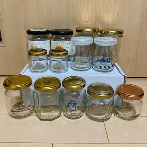 空瓶 ジャム瓶 プリン瓶 空き瓶 13個セット ガラス瓶 保存容器