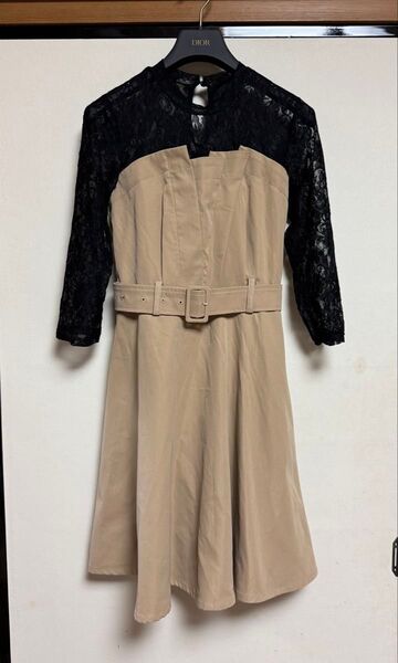 CECIL Mc BEE ベルト付 花柄 レース ワンピース