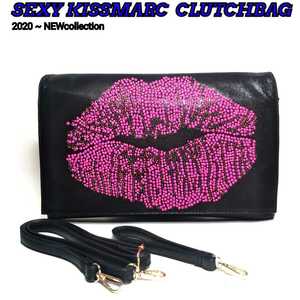  clutch bag kiss mark 2[ new goods unused ]