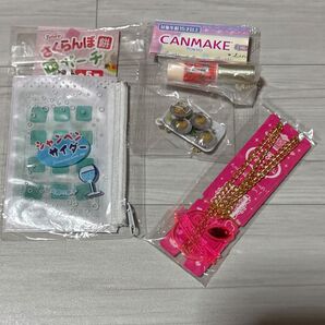 ガチャ景品 さくらんぼ餅 PVCポーチ CANMAKE ルージュ02 トレー生鮮食品マスコット ホタテ セボンスター 45th