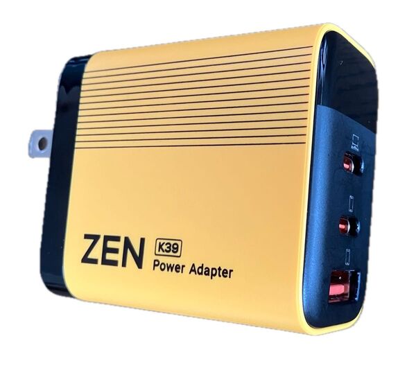 新品未使用品 GaN 3ポート 急速充電アダプター 65W PD 電流量表示 収納式コンセント USB Type-C USB-A