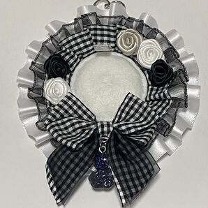痛ロゼット ハンドメイド 黒