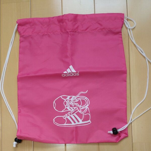 adidas 巾着袋 ピンク シューズ袋