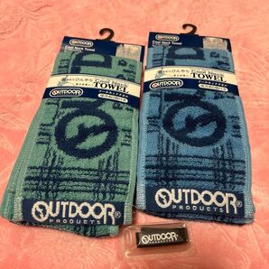 OUTDOOR マフラータオル 2点セット♪ ひんやりクールネックタオル☆新品 保冷剤つき