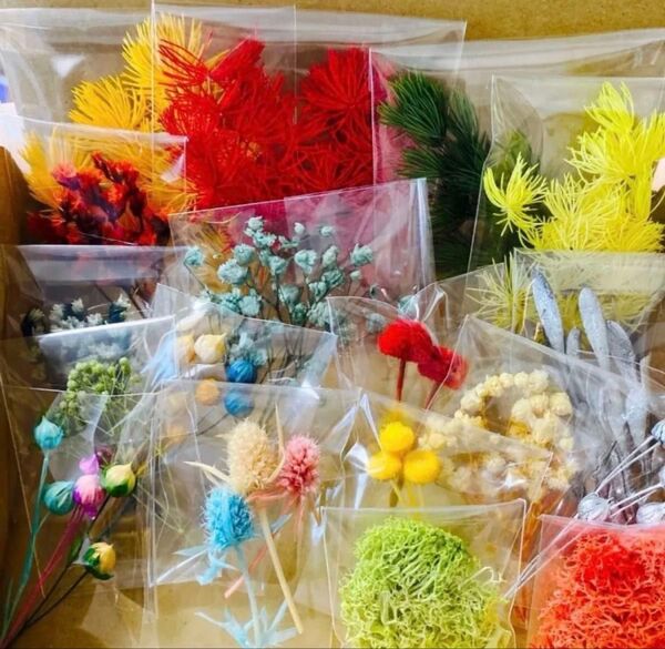 小分け花材セット 71 練習用花材 A6ボックス レジン 訳あり花材 ハンドメイド ドライフラワー プリザーブドフラワー