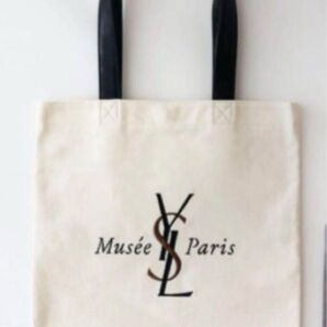 イヴ・サンローラン展 トートバッグ 大 イヴサンローラン サンローラン トート 限定 白 Yves Saint Laurent