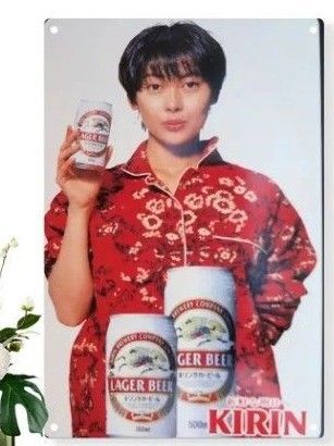 中山美穂 ブリキ風 看板