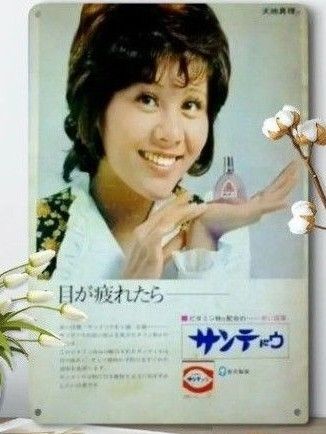 天地真理 ブリキ風 看板