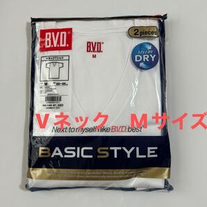 BVD 吸水速乾 BASIC STYLE Vネック半袖Tシャツ Mサイズ 2枚セット