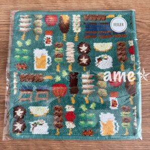 新品 ◎ FEILER トリアエズビールデ! ハンカチ ビール 焼き鳥