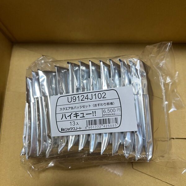 ハイキュー!! スクエア缶バッジ おすわり