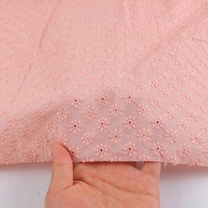 長さが選べる! コットン刺繍レース生地 綿100%