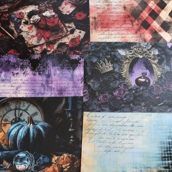 naco様 antique Fantasy⑦デザインペーパーA4 3種類×各5枚ずつ 合計15枚 両面6デザイン