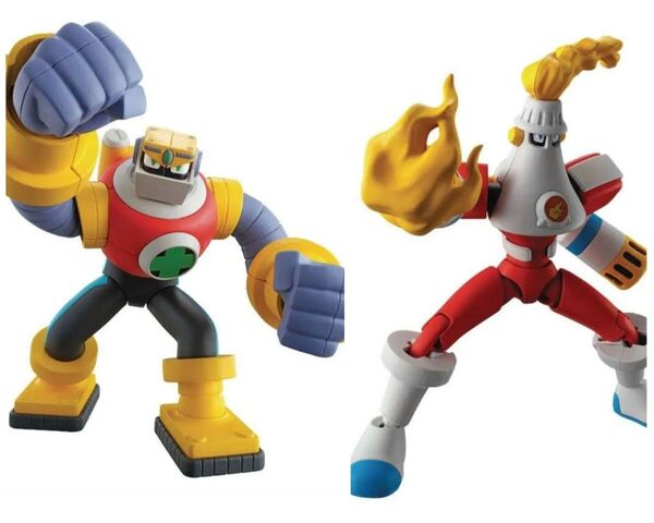 ロックマンエグゼ SMP プラモデルフィギュア ファイアマン ガッツマン キメポーズ KIT MAKES POSE