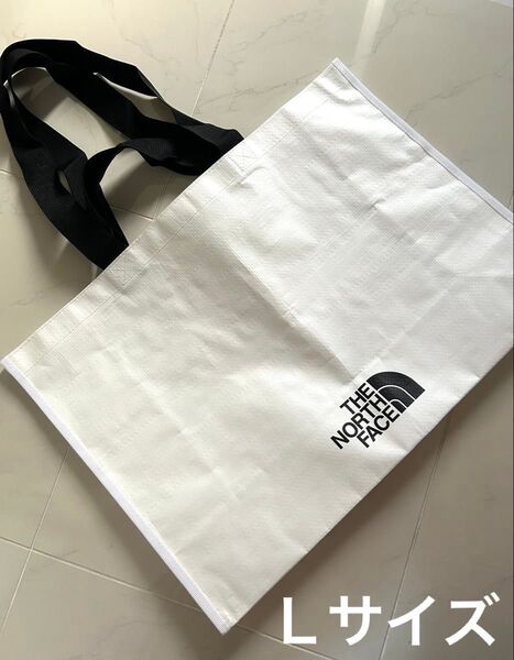 ノースフェイス トートバッグ ショッピングバッグ ショッパー エコバッグ THE NORTH FACE Lサイズ 白