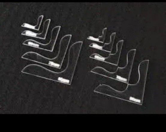 アクリル定規8cm 7cm 6cm 5cm 3cm 2種類5サイズ 10個 セットレザークラフト
