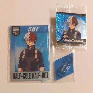 ショートセット ヒロアカ 一番くじ F賞 カード型アクリルスタンド 轟焦凍 フルタヒロアカウエハース ステッカー
