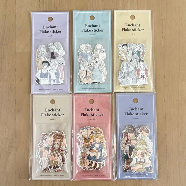 新品◇キャンドゥ cando Enchant エンチャント フレークシール 6パック コンプリートセット ステッカー シール