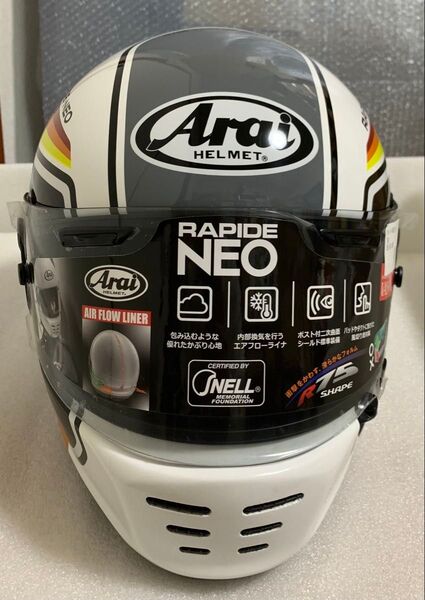 中古品 Arai RAPIDE NEO バイクヘルメット グレー/ホワイト
