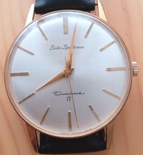 Seiko Sportsman セイコースポーツマン Diashock 17石 ヴィンテージ手巻き腕時計 稼働品