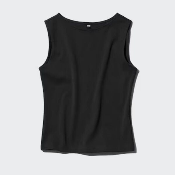 ユニクロ UNIQLO ボートネックノースリーブT