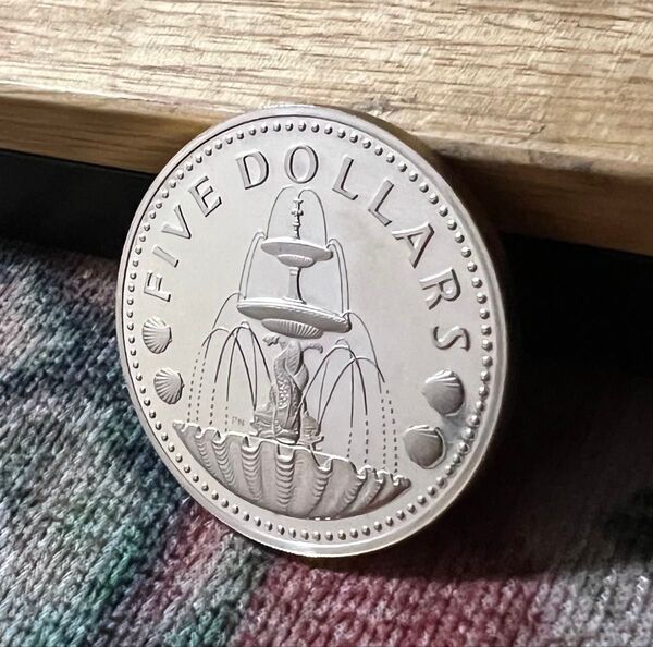 1974年バルバドス5ドル銀貨