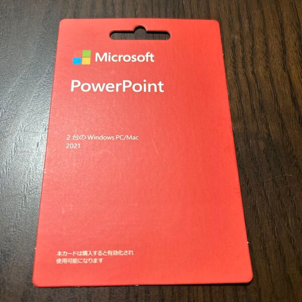 Microsoft PowerPoint 2021 最新 永続版 POSAカード版 Windows11、10/mac対応 PC2台