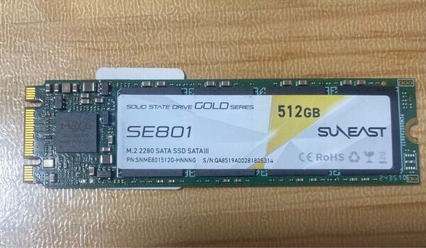 新品同様 m2 SSD 512GB 通電確認のみ 送料無料 m2-SATA