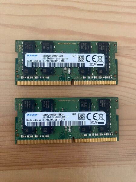 SAMSUNG DDR4 32GB 16GB*2枚 SO-DIMM ノートPC用メモリ メモリ 送料無料