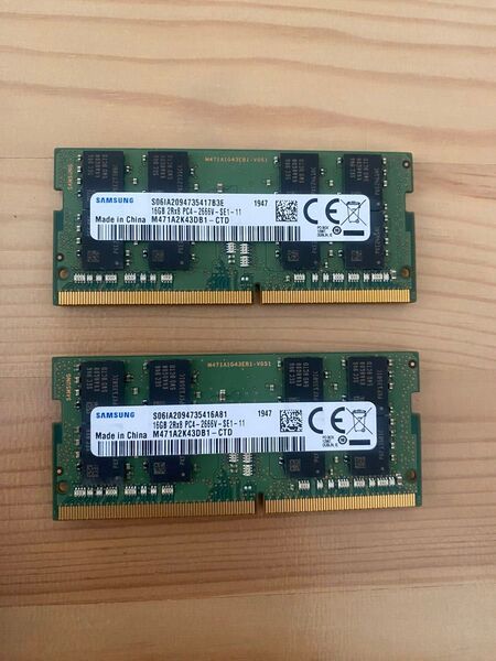 SAMSUNG DDR4 32GB 16GB*2枚 SO-DIMM ノートPC用メモリ メモリ 送料無料