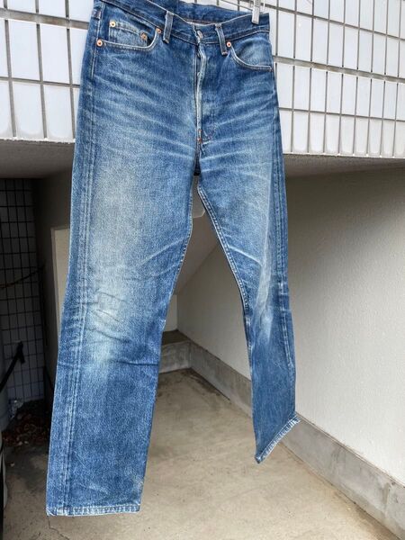 鬼ヒゲ90年代W30バレンシアアメリカ製ヴィンテージリーバイス501デニムパンツ