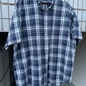 90〜00年代ラルフローレンBLAKE 青チェックシャツ Lサイズ