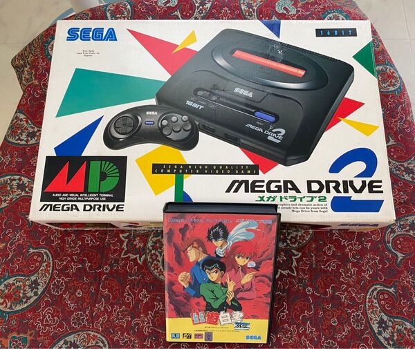 SEGA メガドライブ2 本体 +幽遊白書ソフト