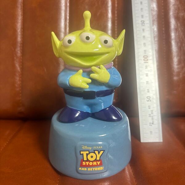 ディズニー トイストーリー リトルグリーンメン エイリアン 陶器 貯金箱 美品 フィギュア