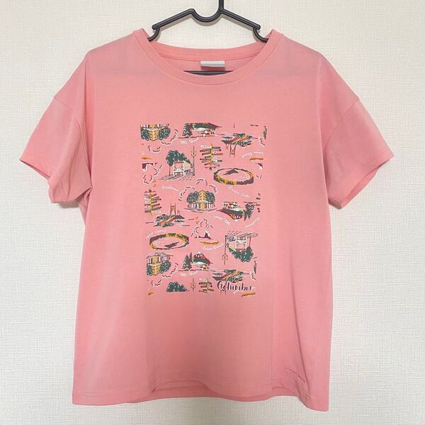 最終値下げ!Columbia コロンビア レディース ピンク Tシャツ 半袖 サイズL