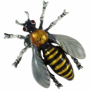 A5068* bee * enamel paint * insect * bee * nature * brooch *