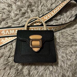 SAMANTHA THAVASA 黒 ミニハンドバッグ