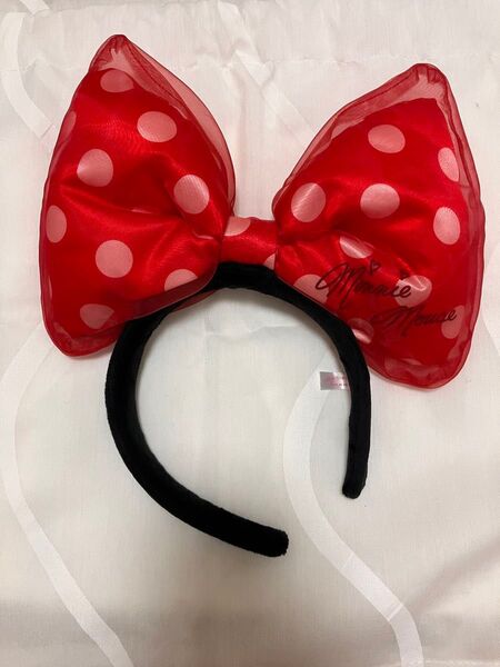 ミニーカチューシャ ディズニー リボンカチューシャ ミニー ミッキー ディズニー ディズニーランド ディズニーシー Disney