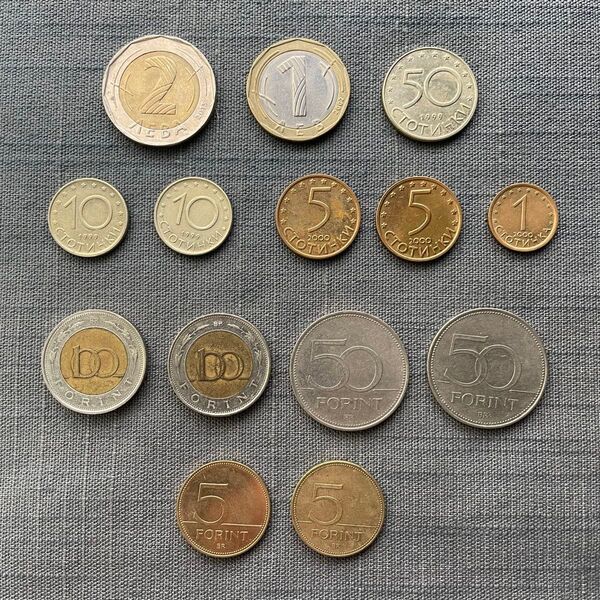 外国コイン ブルガリア ハンガリー 硬貨