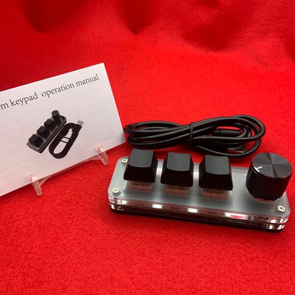 USB メカニカル キーボード 3キー ブラック 左手デバイス ゲーミング