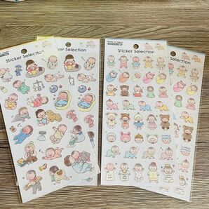 赤ちゃんシール ステッカー 2種類 4枚セット