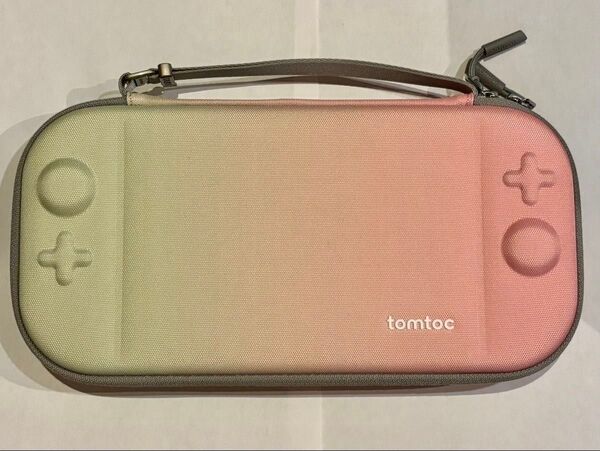 Nintendo Switch2 専用ポーチ tomtoc キャリングケース ピンク グリーン チェリーブロッサム 未使用に近い