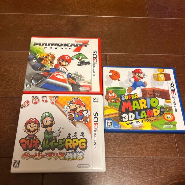 スーパーマリオ3Dランド マリオカート7 3DS Nintendo マリオ&ルイージRPG 3本セット