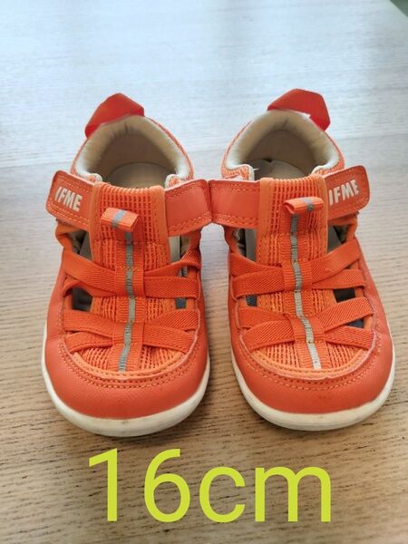 IFME ウォーターシューズ サンダル オレンジ 16cm