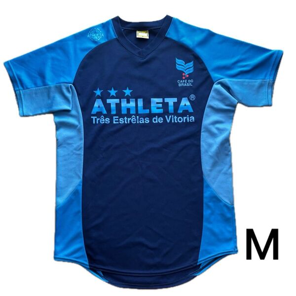 ATHLETA アスレタ 半袖 Tシャツ サッカー フットサル Mサイズ トレーニング ユニフォーム ウェア ブルー