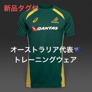 【新品タグ付】オーストラリア代表 ユニフォーム ワラビーズ マッチデイ トレーニング 2017 アシックス ラグビー asics