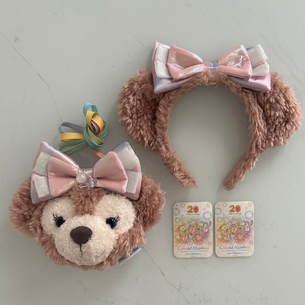ディズニーシー ディズニーリゾートシェリーメイ カラフルハピネス ダッフィー フレンズ 20周年カチューシャショルダーバッグ