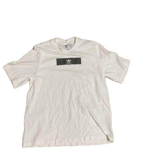 adidas 半袖Tシャツ ホワイト L Tシャツ 半袖 コットン100%