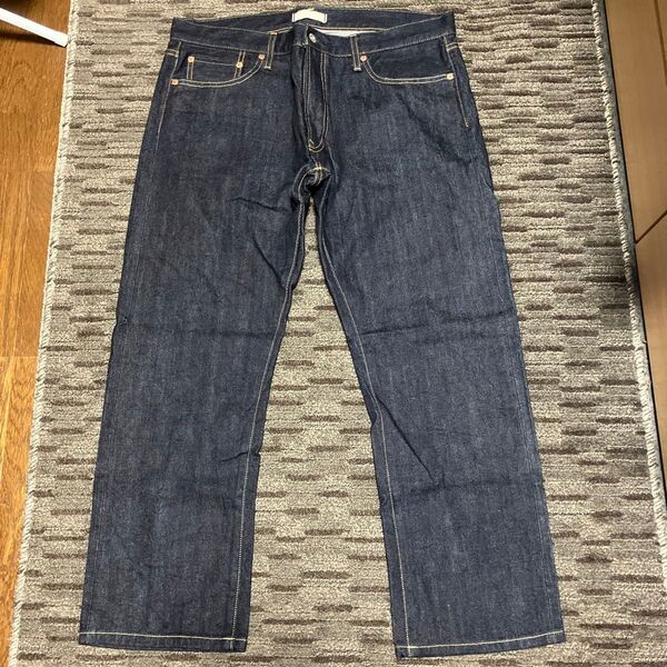 UNIQLOレギュラーフィット 旧セルビッジジーンズ size36 濃紺美品!!カイハラ綿100 赤耳 廃盤希少品!!