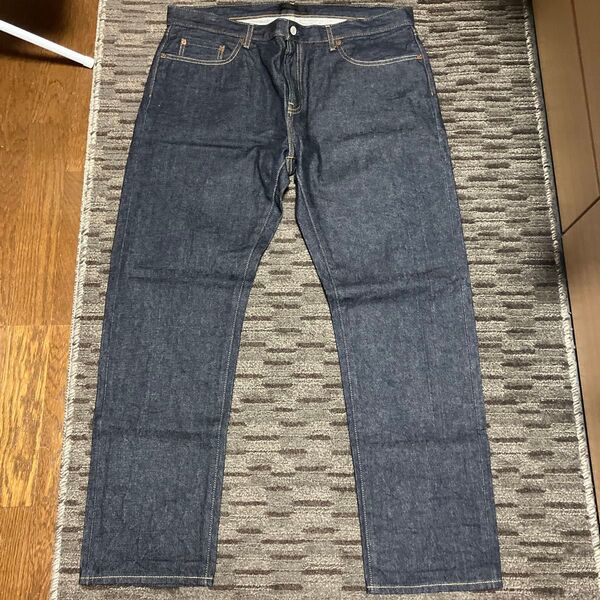 UNIQLOレギュラーフィット セルビッジジーンズ size38 濃紺極美品!!カイハラ綿100 赤耳 希少BIG Size!!